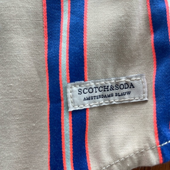 Amsterdam Blauw by Scotch & Soda, Button up shirt neon stripes - Picture 6 of 7